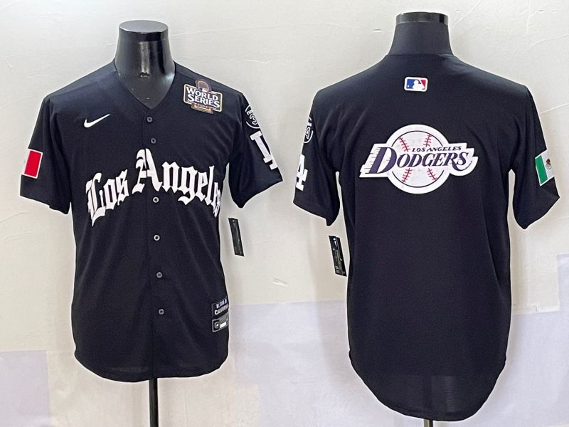 Men Los Angeles Dodgers Blank Black Five generations Joint Name 2025 Nike MLB Jersey style 32->los angeles dodgers->MLB Jersey